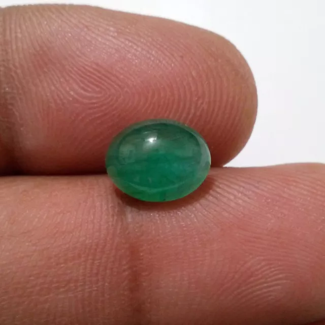 100% Natural Awesome Zambian Emerald Cabochon Oval 2.50 Crt Loose Gemstone