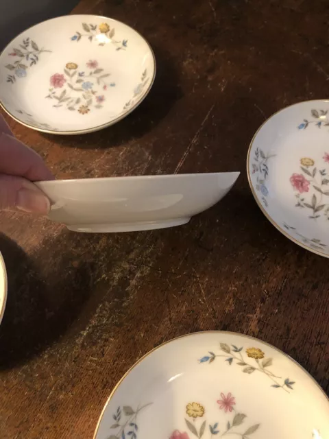 Set Of 7 Vintage Flair Fine China Blossom Time Dessert Fruit Bowls 5 1/2" 3