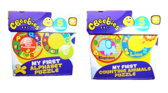 CBEEBIES PUZZLES: MY First Counting Animal or My First Alphabet Puzzle ...