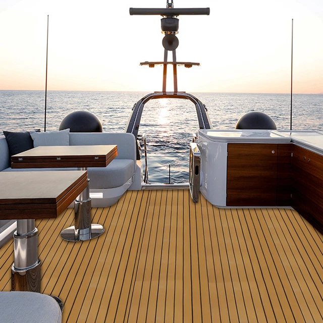 BODENBELAG MATTE TEAK Boot Yacht Deck Teppich EVA Schaum Selbstklebend