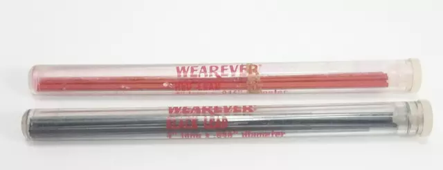 Vtg WEAREVER REFILL MECHANICAL PENCIL LEAD=Red&Black=Lot of 2 with tubes