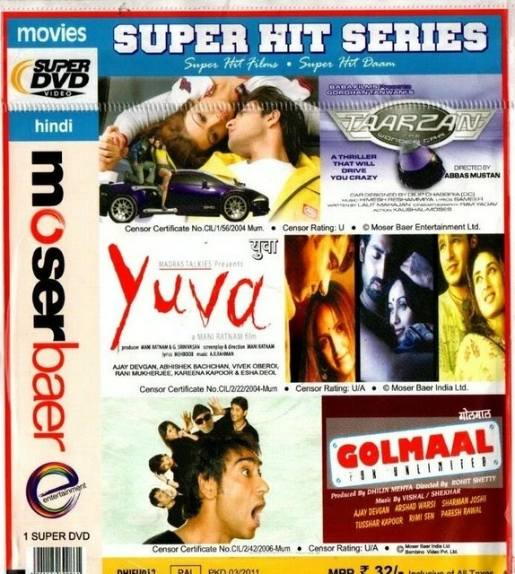 TAARZAN THE WONDER Car Golmaal Yuva Bollywood In Dvd