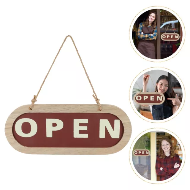 Door Hanging Plaque Open and Closed Sign for Business Shop Listing Welcome