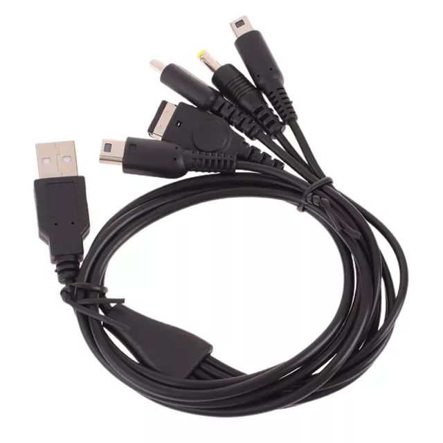 Schnell aufgeladenes SPPSP3DSNDSLITEWIIU 5 in 1 USB -Spiel Ladegerät Kabeldraht