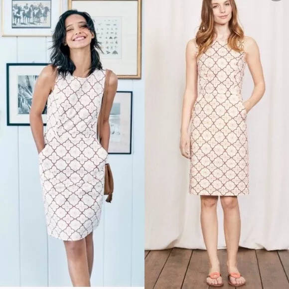 BODEN 8 TALIA dress in pink summer print womens spring summer sleeveless 34.99 PicClick