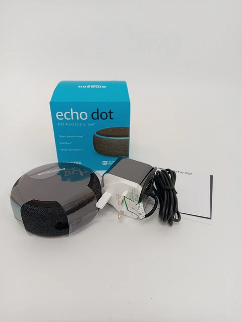 AMAZON ECHO DOT 3rd Gen Bluetooth Smart Speaker With Alexa Charcoal ...