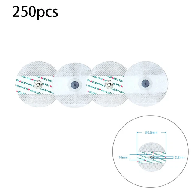 250Pcs Replacement Electrodes Pads For ECG EKG Conductive Pads