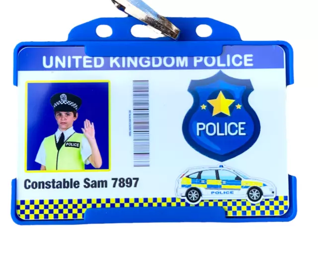 Police Officer Roleplay ID Card Children personalised photo novelty toy