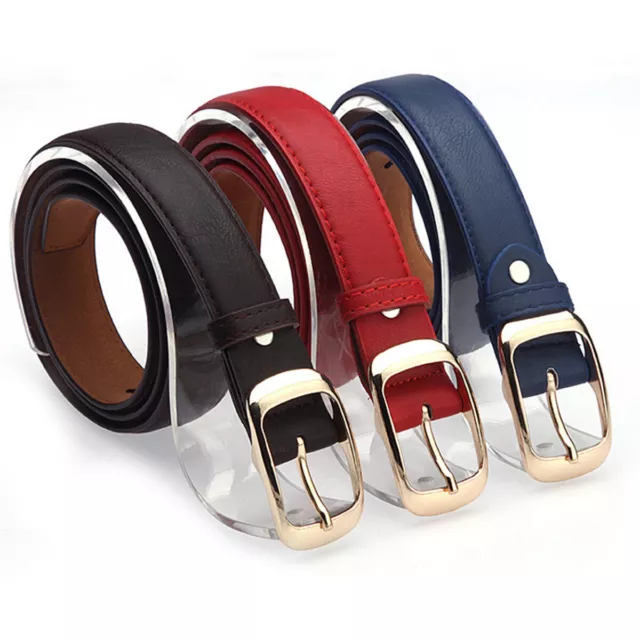 Leather Alloy Pin Buckle Waistband Waist  Ladies Casual Jeans Belts for Women