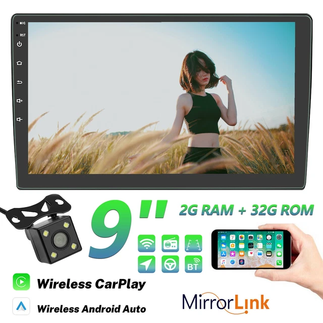 9" Android 10.1 Car Stereo GPS Navigation Radio Double-Din WIFI Touch Screen 32G
