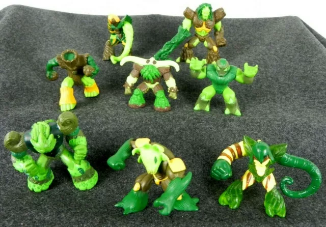 LOTTO 8 GORMITI personaggi misti serie diverse 5 6 cm verde