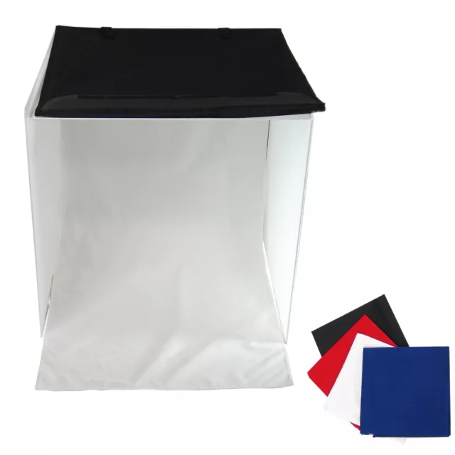 DynaSun PB04 40cm Kit Cubo Tenda Luce Softbox Diffusore da Tavolo con 4x Fondali