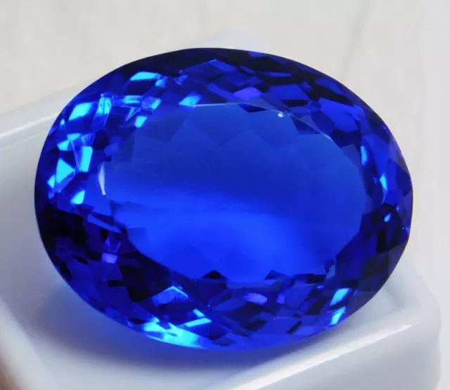 GIE Certified Blue Tanzanite Topaz  150 Ct Oval Faceted Cut Best Loose Gemstone