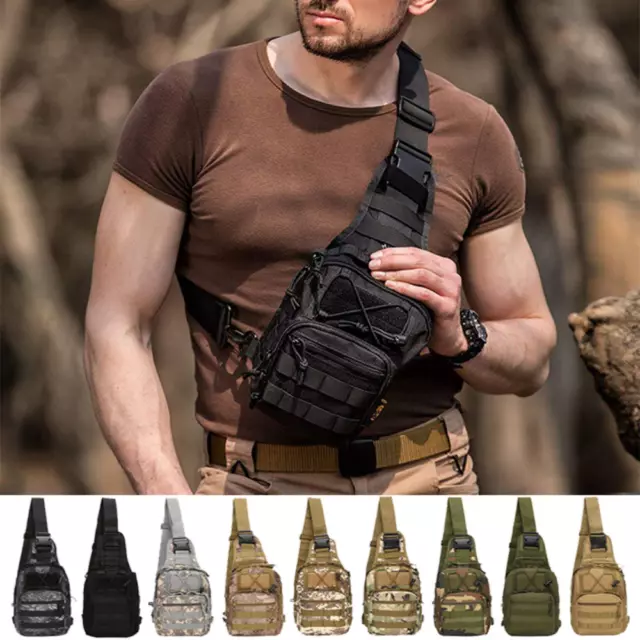 TACTICAL SLING BAG Military Molle Chest Shoulder Backpack EDC Assault ...