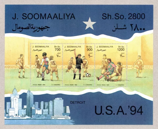 Somalia, 1994 - Foglietto - Souvenir Sheet - Mondiali Di Calcio - Mnh**