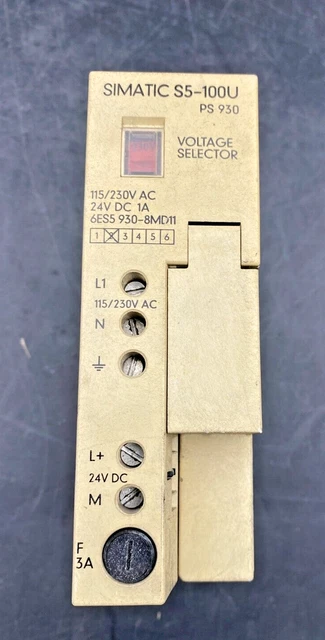 Simatic S5 Rlo SIMATIC S5 S5-100U Ps 930 6Es59308Md11 Power Supply EUR 29,90 - PicClick FR
