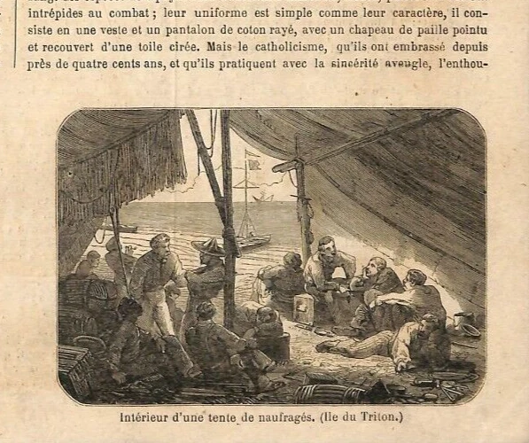 Expédition De Cochinchine / Ile Du Triton / South China / Gravure Engraving 1862