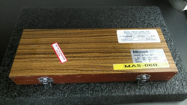 MITUTOYO Code 516-930 Set BE1-9-2 Gauge Block Set Incomplete MITUTOYO Code 516-930 Set BE1-9-2 Gauge Block Set Incomplete