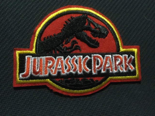 Jurassic Park Logo Embroidered Iron/Sew ON Patch 3.5”x2.75"