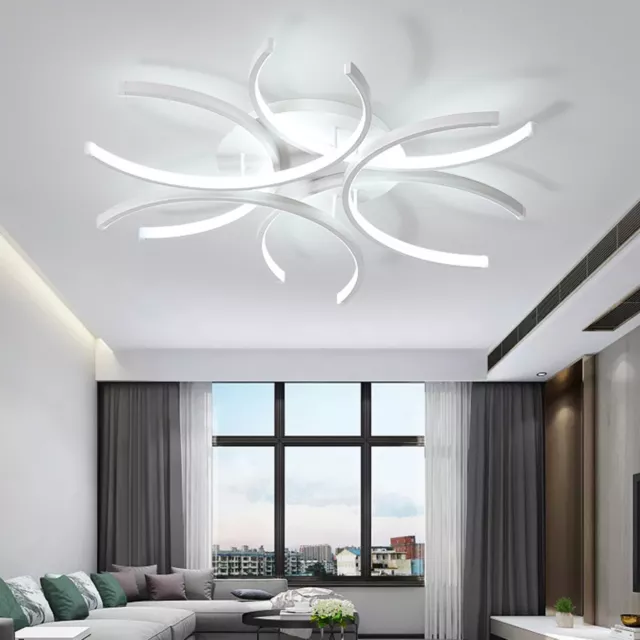 Modern LED Ceiling Light Dimmable Pendant Fixture Lamp Living Room Chandelier