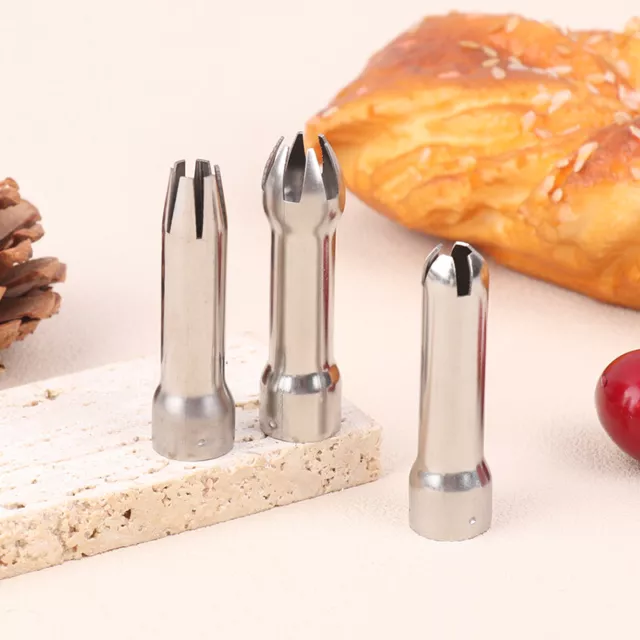 3pcsset Stainless Steel Durable Nozzle Cake Decoration Baking Nozzle