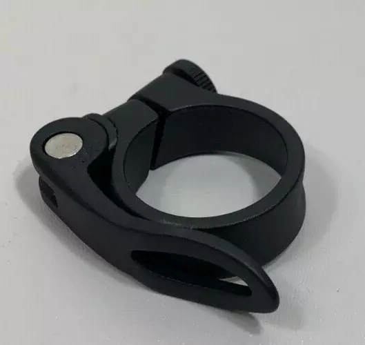 New 34.9mm Seatpost Clamp Black Quick Release Lever 41g 15mm Height Extruded Alu