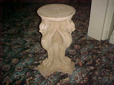 Antique Terracotta  Pedestal With 3 Hand Carved Griffin Style Legs With Claws 5