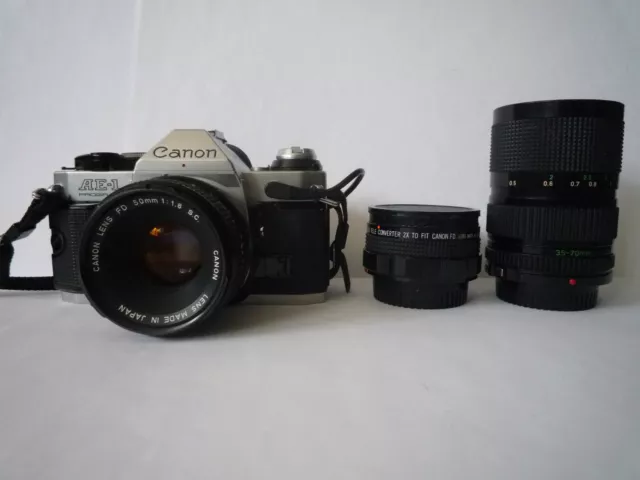 Canon AE-1 Programm + Canon Databack + Canon FD 50/1,8 S.C. + Canon FD 35-70/1:4