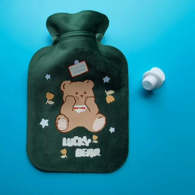 Portable Hot Water Bottle Bag Cute Rubber Cartoon Hand Warmer Safe Heated Relax