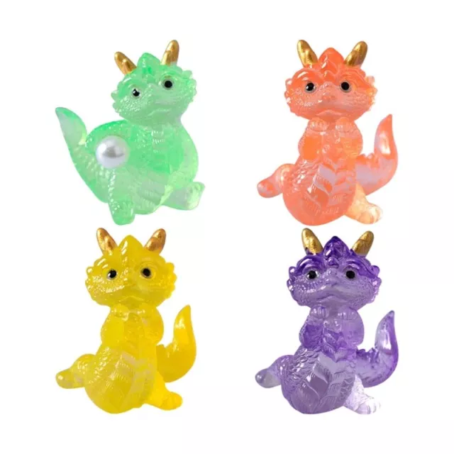 Cartoon Dragon Decoration Home Figurines Clear Resin Dragon Ornaments