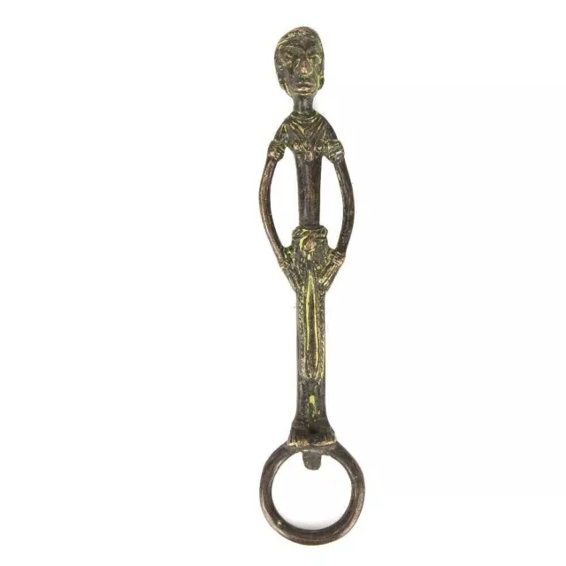 Handmade Brass Tribal Man Bottle Opener Beer Soda Wine Cork Cap Antique Finish