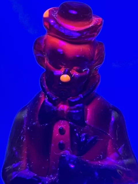 Mosser Slag Glass Clown Alley Figurine 1982 SAMBO Glows