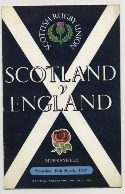 Scotland v England 19th March 1960 Murrayfield Rugby Union Programme C41