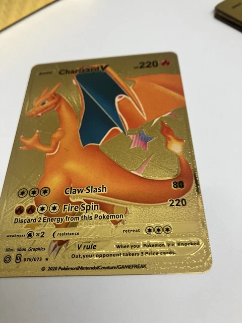 CHARIZARD V 079/073~ Shiny Gold textured Pokemon Card - Full Art 24.53 -  PicClick UK