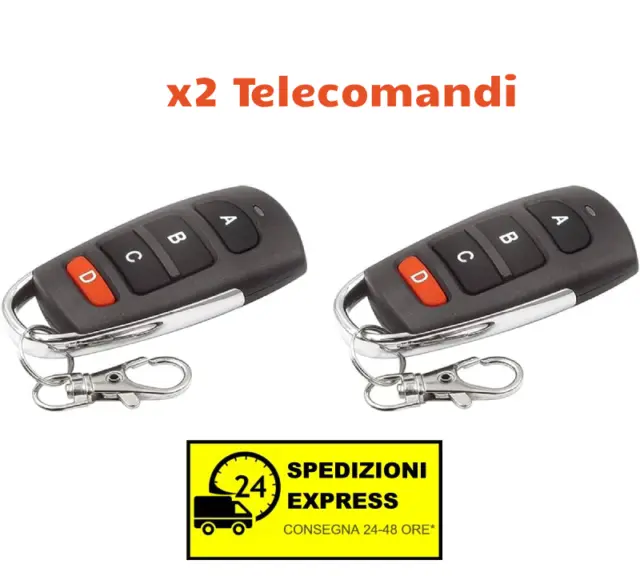 Telecomandi Universale X Auto Cancello Garage Serrande 433Mhz 2/4