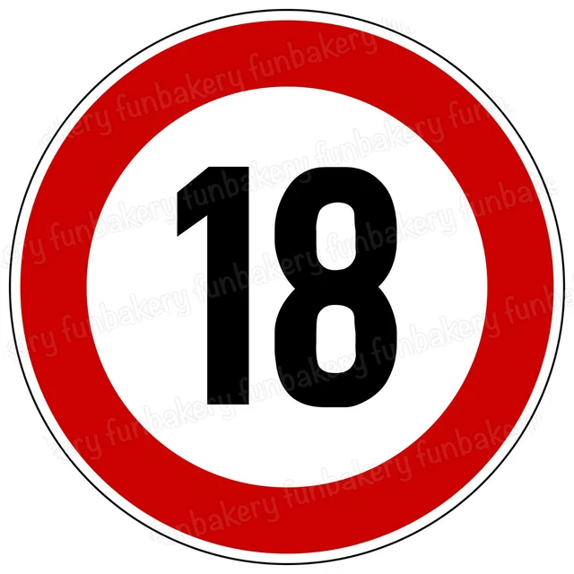 18. BIRTHDAY SIGN traffic sign roads ban edible cake picture new £6.72 ...