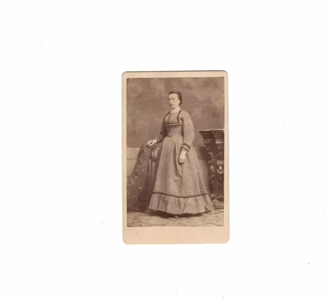 A. Russler CDV Foto Feine Dame / benannt - Bamberg um 1870