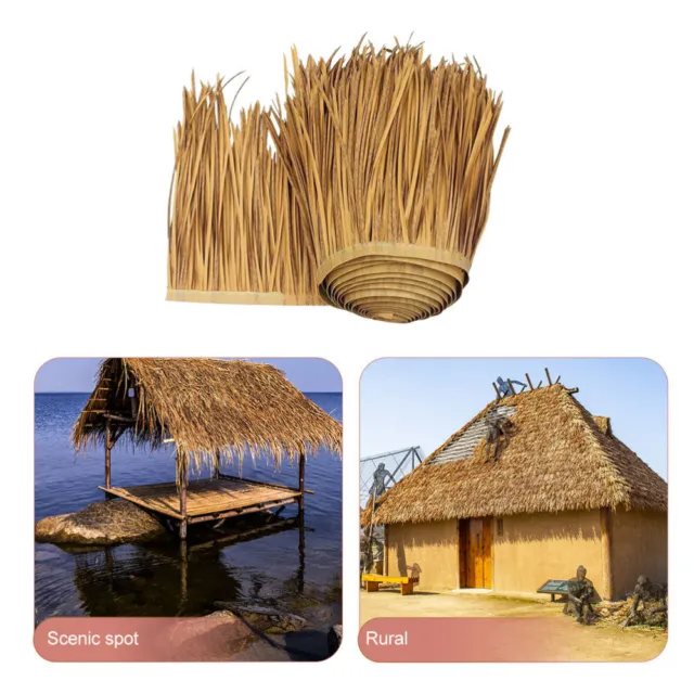 Straw Roof Thatch Grass Palm Artificial Roll for Garden Patio Tiki Bar Decor