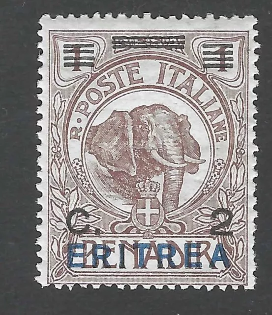 ITALIAN ERITREA  :1924 2c on  1b brown  SG83 mint hinged