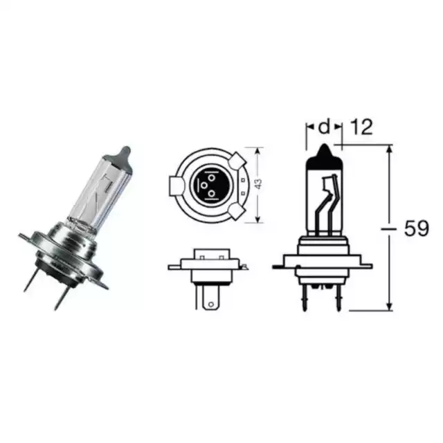 Lampe H7 12V-55W / Px26D Aprilia Scarabeo Light 400 2006-2008