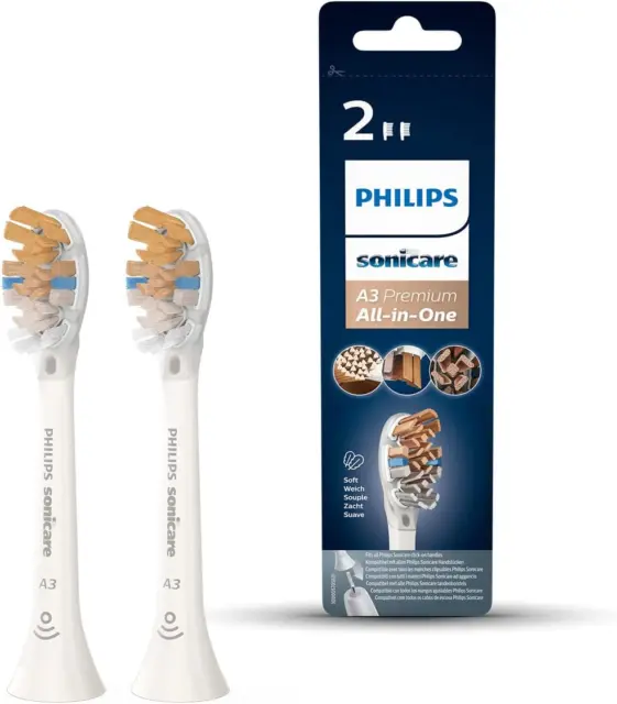 Philips Sonicare testine di spazzolino acustico standard A3 Premium all-in-one