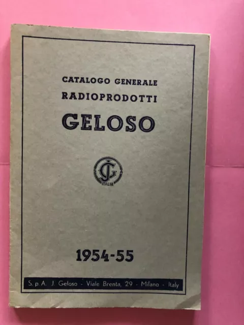 Catalogo 190 Pp Geloso 1954 1955 Schemi Radio Tv Bollettino Tecnico Epoca Legno