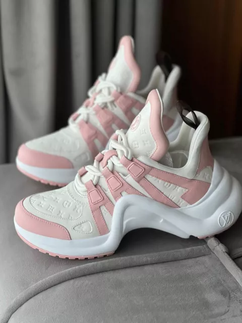 Louis Vuitton Archlight Sneakers Rose Clair Pink & White Size 38