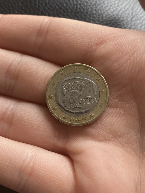 PIÈCE 1 EURO EYPO 2002 Hibou Chouette Rare (avec « S » Dans L'étoile Du