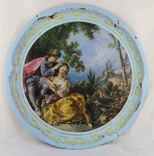 VINTAGE Tin Tray, made by INFEMA SA, Spain. Romanticism