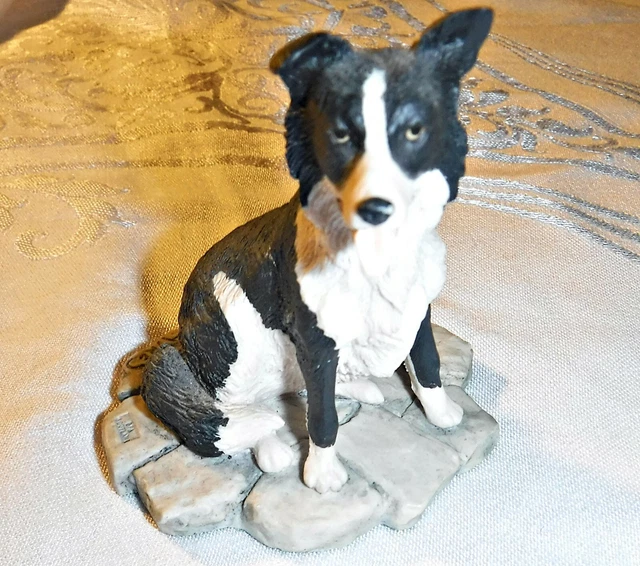 *Exquisite Study Of A Border Collie Hand Made In Scotland By Border Fine Arts