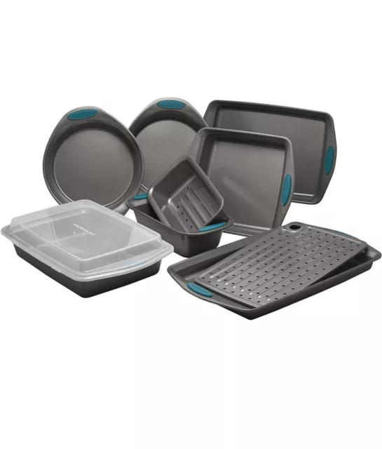 Rachael Ray Nonstick Bakeware Set with Grips 10 Piece