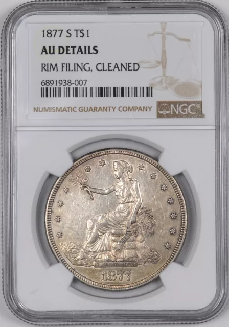 1877-S Trade Silver Dollar T$1 - NGC AU Details -