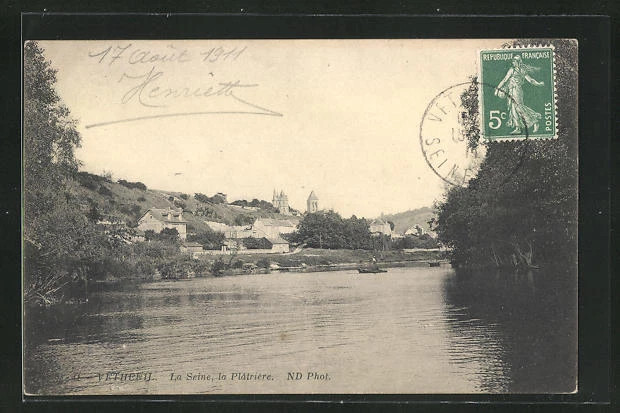 CPA Vetheuil, La Seine, la Platriere 1911