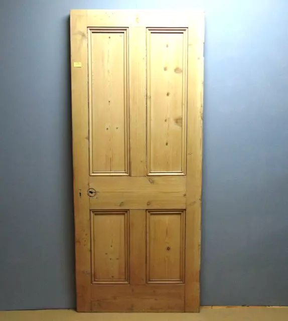 Door  33 3/4" x 79 1/2"  Pine Victorian Door 4 Panel Internal Wooden ref 144D
